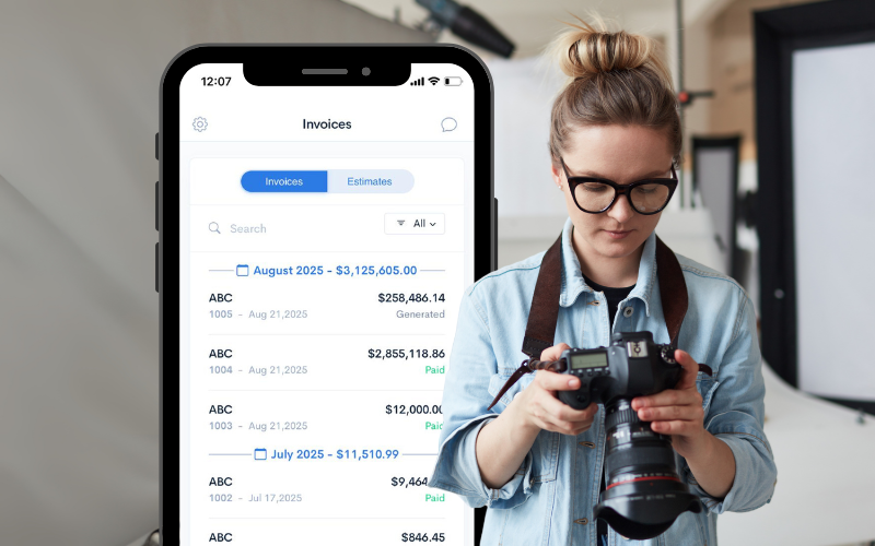 Photography Invoice App