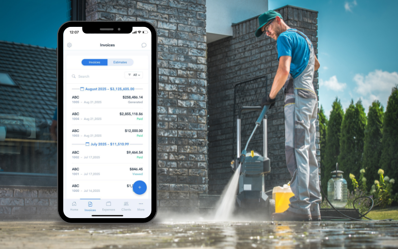 Pressure Washing Invoice App