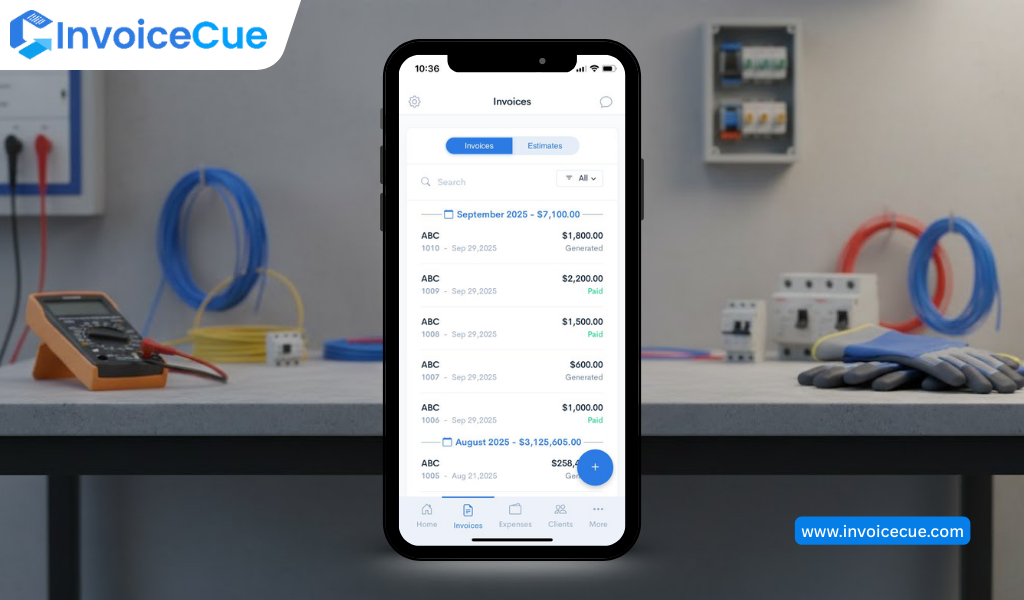 Electrical Invoice App for Electricians